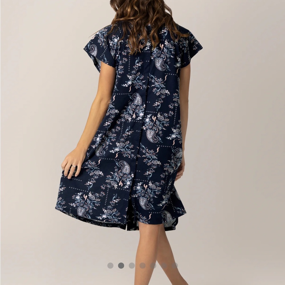 Floral Maternity Dress - Pink Floral - Picture 3 of 8